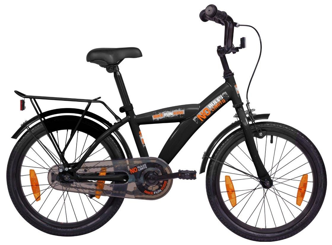 Bikefun No Limit 16 Inch Jongens Mat Zwart