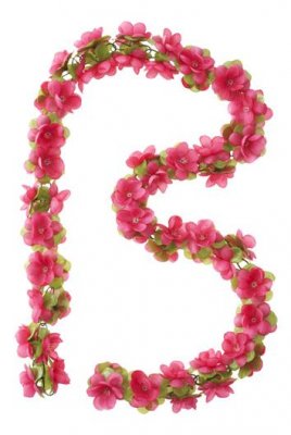 Basil Flower Garland,Bloemenstreng, Fuchsia, 50180