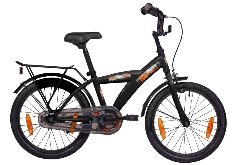 Bikefun No Limit 16 Inch Jongens Mat Zwart-31221