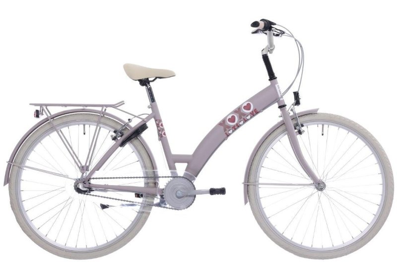 Bikefun Lots of Love 26 Inch 3V Meisjes Roze-31196