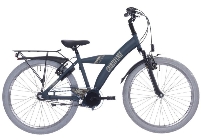 Bikefun Camouflage 24 Inch 3V Jongens Donker Groen-31231